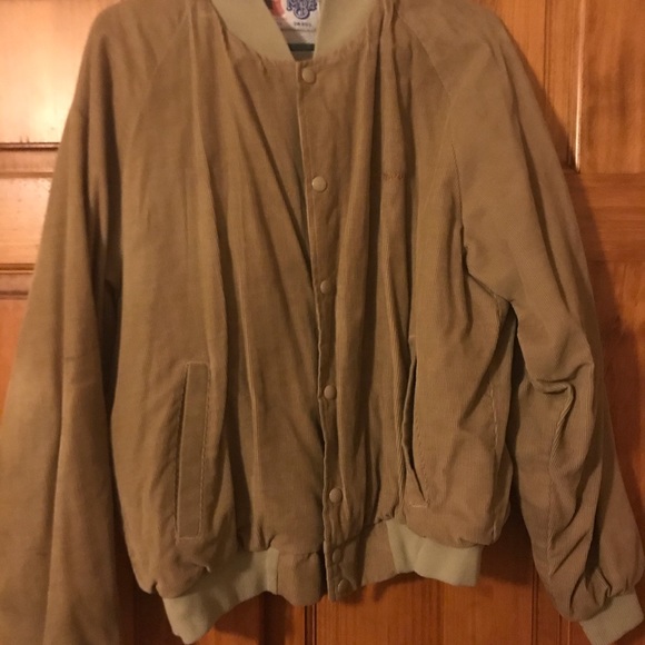 Vintage Mens MBA Large Tan Corduroy Jacket Vermeer - Picture 3 of 8